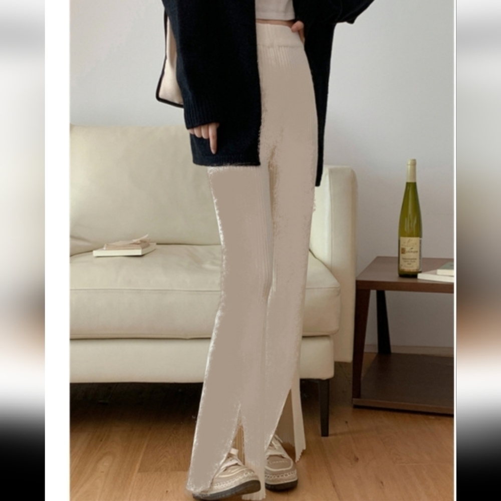 Free People High Rise Flare Pant in Ivory Size Large